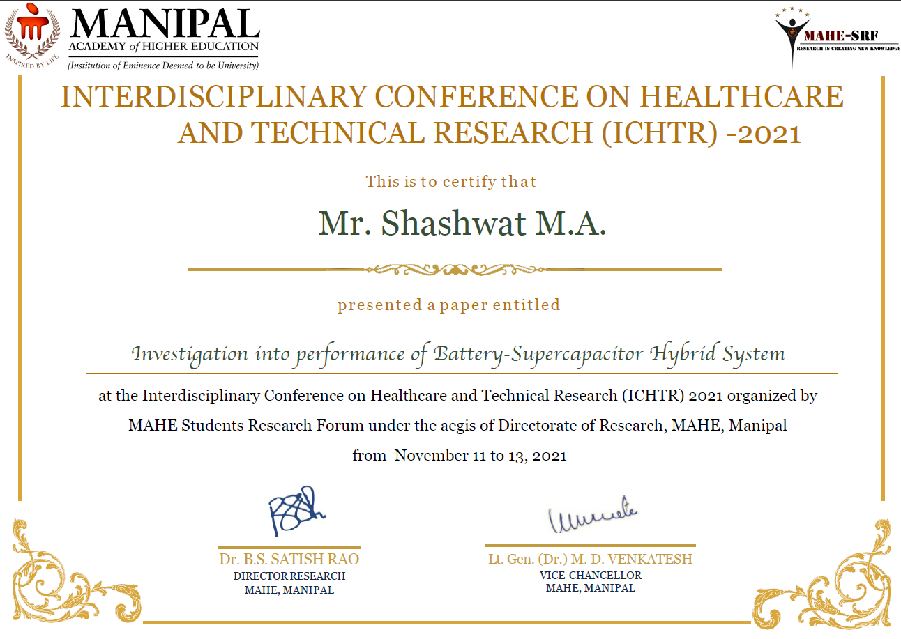 CONFERENCE CERTIFICATE