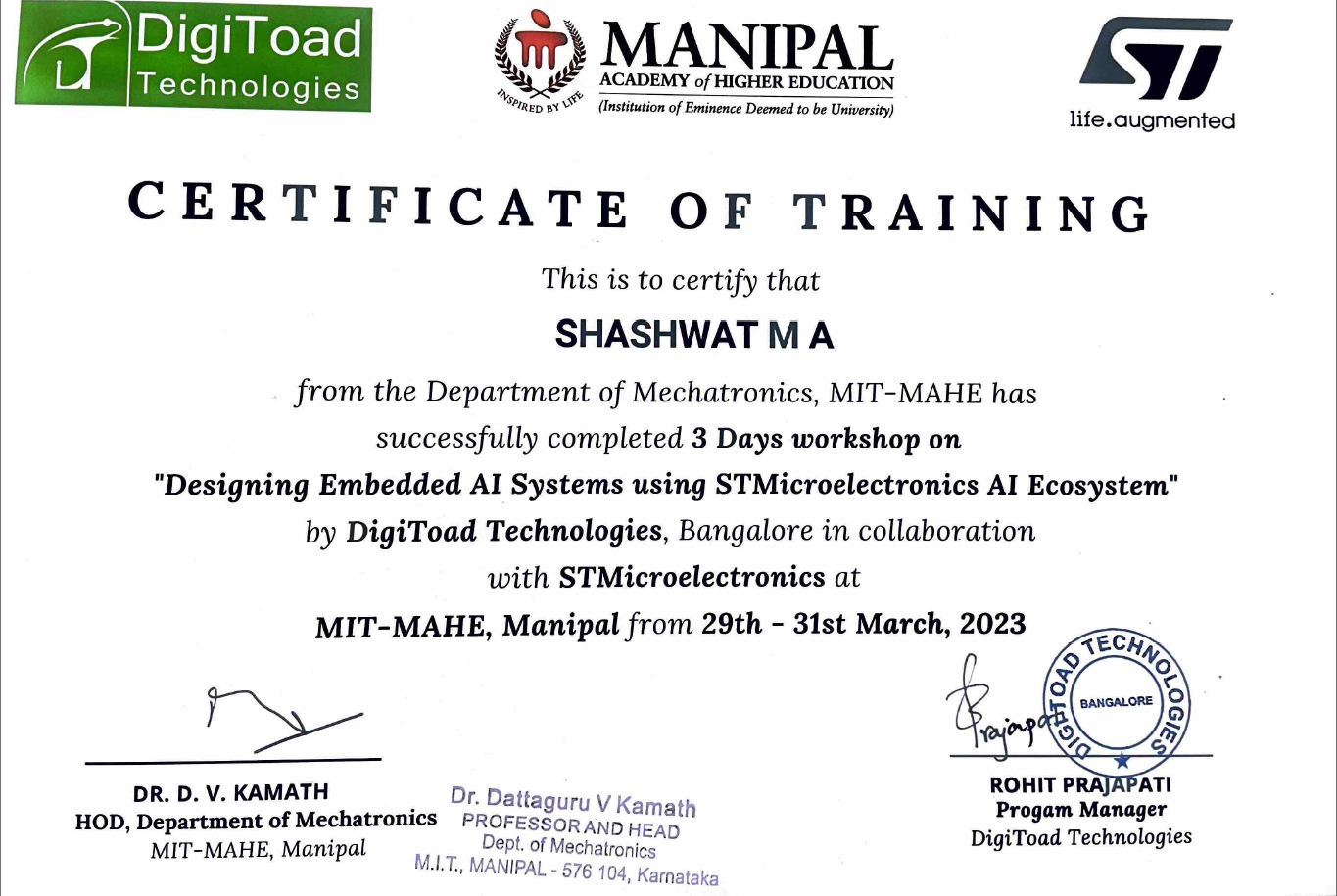 WORKSHOP CERTIFICATE
